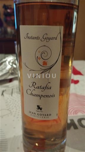 Champagne Ratafia champenois Jean Goyard Instants Goyard Không niên vụ