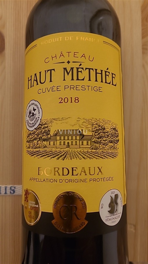 Bordeaux Château Haut Méthée Prestige 2018