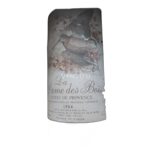 Provence Côtes-de-Provence La Dame des Bois 1984