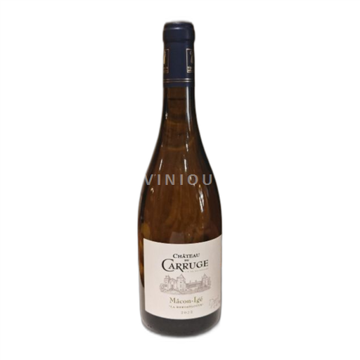 Vin Blanc sec La Berthelotte Château Carruge 2022 France Bourgogne Mâcon et mâcon-villages AOC
