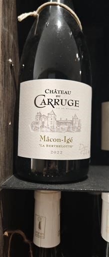 Bourgogne Mâcon et mâcon-villages Château du Carruge La Berthelotte 2022