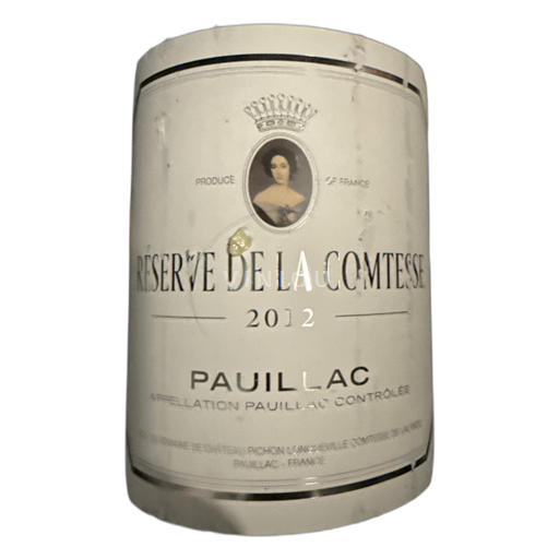 Bordéus Pauillac Château Pichon Longueville Comtesse de Lalande Réserve de la Comtesse 2012