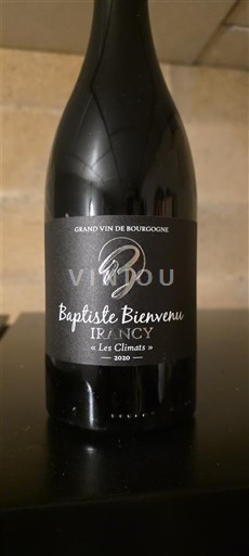 Burgundy Irancy Baptiste Bienvenu Les Climats 2020