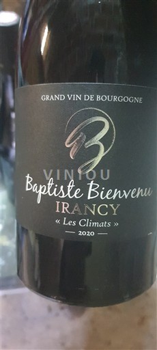 Borgogna Irancy Baptiste Bienvenu Les Climats 2020