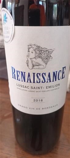 Bordo Лусак-Сент-Емилион Renaissance 2016