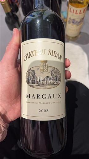 Burdeos Margaux Château Siran 2008