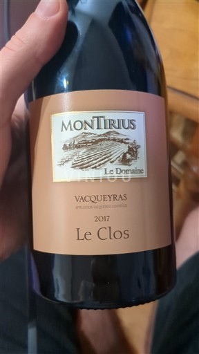 Rhône-dalen Vacqueyras Montirius Le Clos 2017