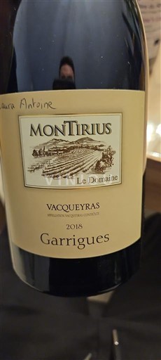 Údolí Rhôny Vacqueyras Montirius Garrigues 2018