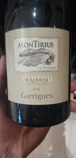 Rona dolina Vacqueyras Montirius Garrigues 2018