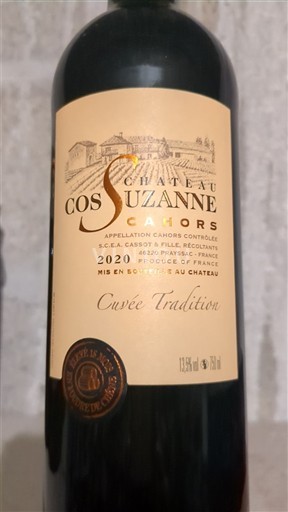 Sudoeste Cahors Château Cos Suzanne Tradition 2020