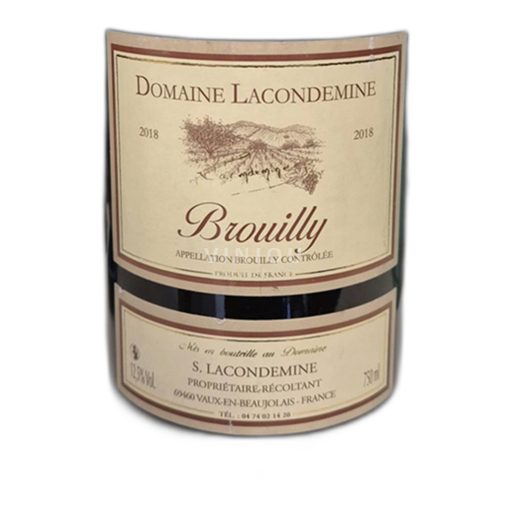 Beaujolais Brouilly Domaine Lacondemine 2018