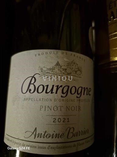 Bourgogne Antoine Barrier 2021