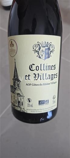 Rhônedalen Côtes-du-Rhône-Villages Collines et Villages Icke årgångsbetecknad
