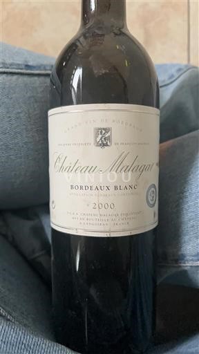 Bordeaux Bordeaux valkoviini Château Malagar 2000