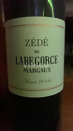 Burdeos Margaux Labégorce Zédé 2016