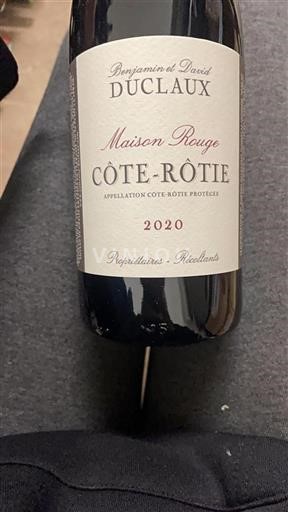 Rhônen laakso Côte-rôtie Duclaux Maison Rouge 2020