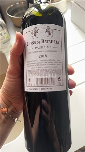 Bordeaux Pauillac Château Batailley Lions de Batailley 2018