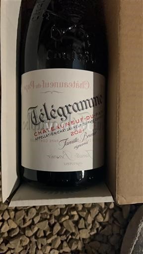 Valle del Ródano Châteauneuf-du-Pape. Famille Brunier Télégramme 2021