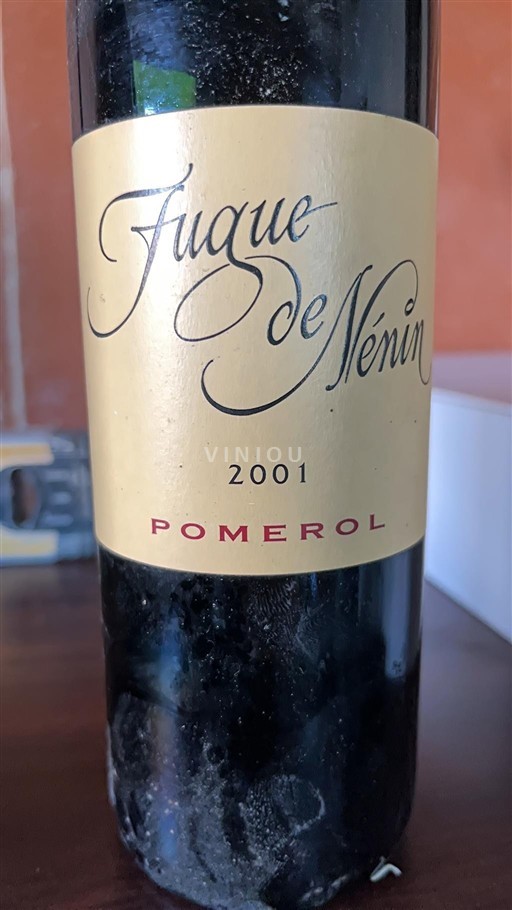 Bordeaux Pomerol Nenin Fugue de Nenin 2001