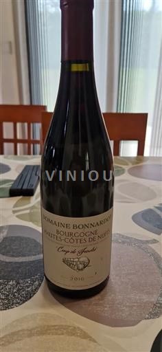 Bourgogne Hautes Côtes de Nuits Domaine Bonnardot Coup de Foudre 2016