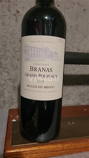 Bordeaux Moulis-en-Médoc Château Branas Grand Poujeaux 2016