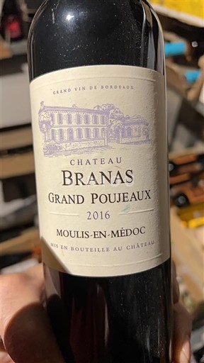 Bordeaux Moulis-en-Médoc Château Branas Grand Poujeaux 2016