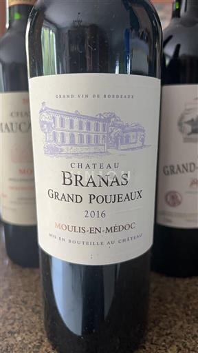 Bordeaux Moulis-en-Médoc Château Branas Grand Poujeaux 2016