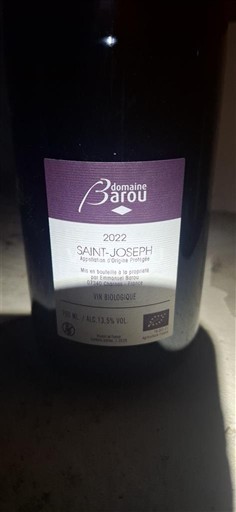 Vallée du Rhône Saint-Joseph Domaine Barou 2022