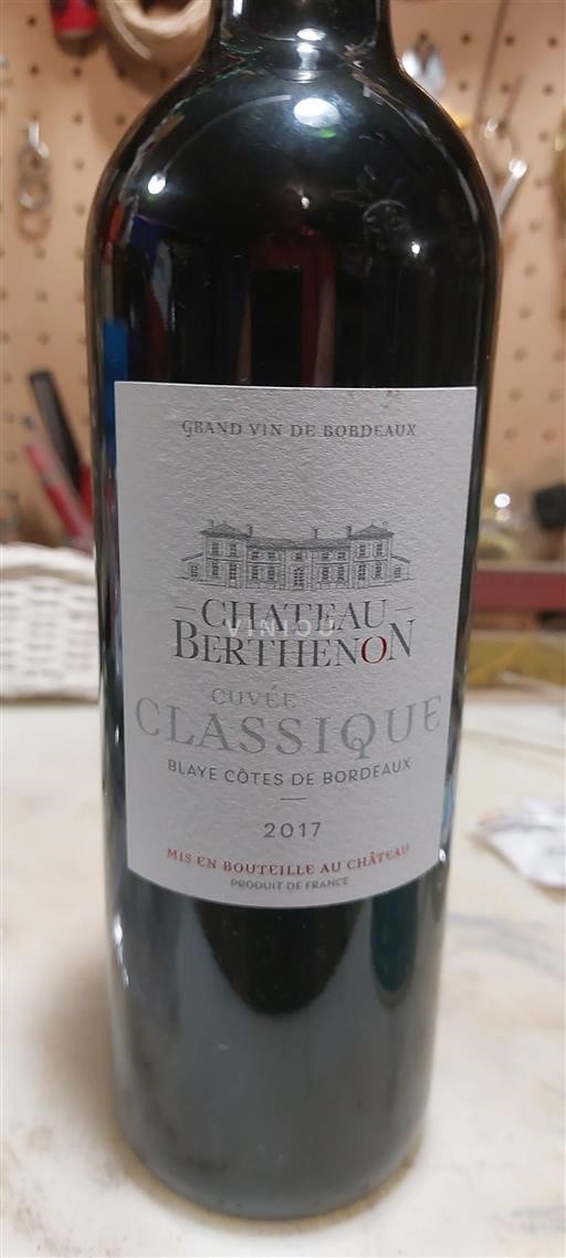 Burdeos Blaye-Côtes de Burdeos Château Berthenon Classique 2017