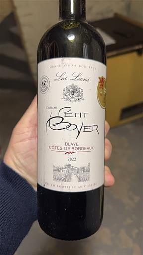Bordeaux Blaye-côtes-de-bordeaux Château Petit Boyer Les Lions 2022