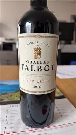 Bordeaux Saint-Julien Grand Cru Château Talbot 2016