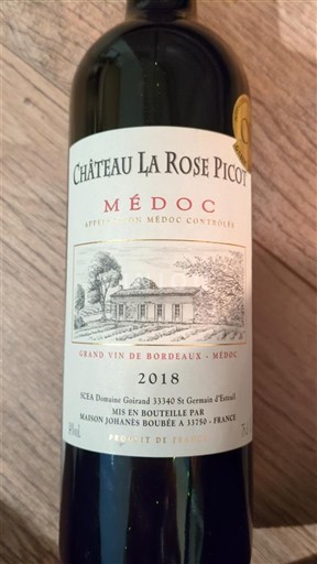 Bordeaux Médoc Château La Rose Picot 2018