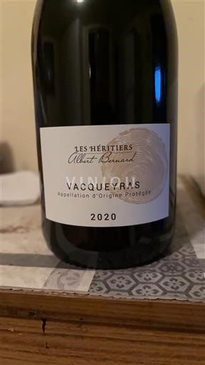 Rhônetal Vacqueyras Les Héritiers Albert Bernard 2020