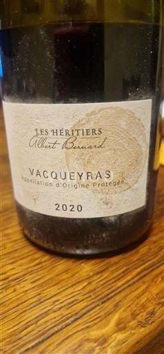 Rhônevallei Vacqueyras Les Héritiers Albert Bernard 2020