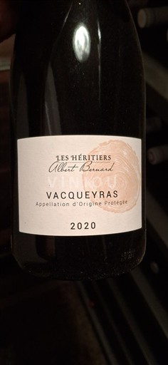 Рона долина Vacqueyras Les Héritiers Albert Bernard 2020