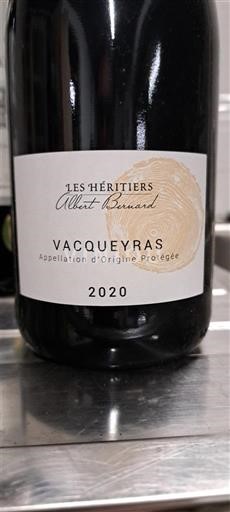 Vale do Ródano Vacqueyras Les Héritiers Albert Bernard 2020