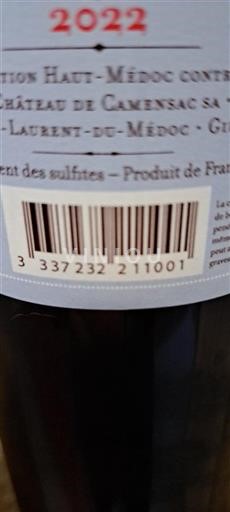 Burdeos Haut-Médoc Château Camensac 2022