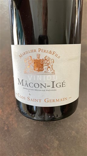 Burgundija Mâcon in Mâcon-villages Marillier Père & Fils Clos Saint Germain 2019