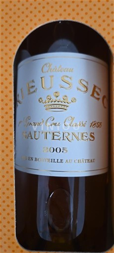 Bordeaux Sauternes Grand Cru Château Rieussec 2005