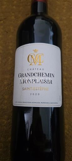 Bordeaux Saint-Estèphe Château Grandchemin Monplaisir 2020