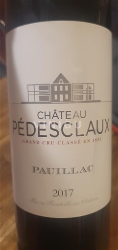 Bordeaux Pauillac Grand Cru Château Pédesclaux 2017