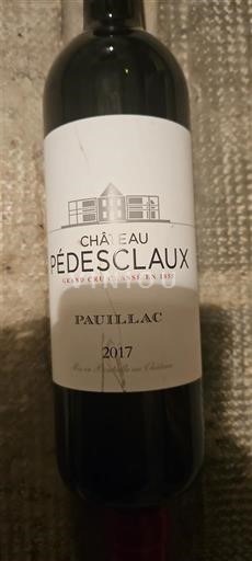 Bordeaux Pauillac Grand Cru Château Pédesclaux 2017