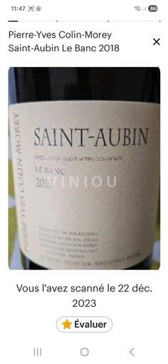 Burgundia Saint-Aubin Pierre-Yves Colin-Morey Le Banc 2018