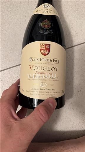 Bourgogne Không được chỉ định Premier Cru Roux Père & Fils Les Petits Vougeots 2018