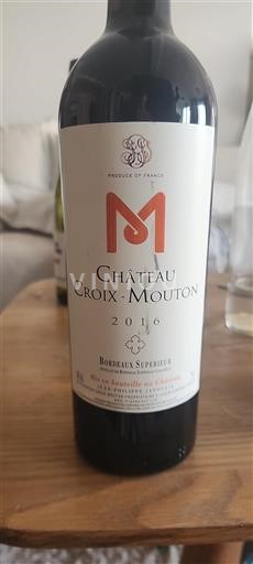 Vin Rouge sec Château Croix-Mouton 2016 France Bordeaux Bordeaux supérieur AOC