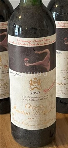 Bordeaux Pauillac Grand Cru Château Mouton Rothschild 1990