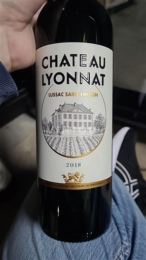 Bordeaux Lussac-Saint-Émilion Chateau Lyonnat 2018