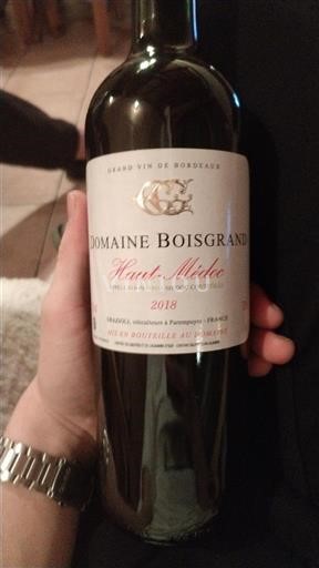 Bordeaux Haut-Médoc Domaine Boisgrand 2018