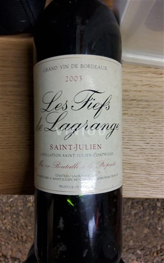 Bordeaux Saint-Julien Château Lagrange Les Fiefs de Lagrange 2003
