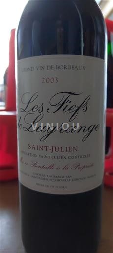 Bordeaux Saint-Julien Château Lagrange Les Fiefs de Lagrange 2003